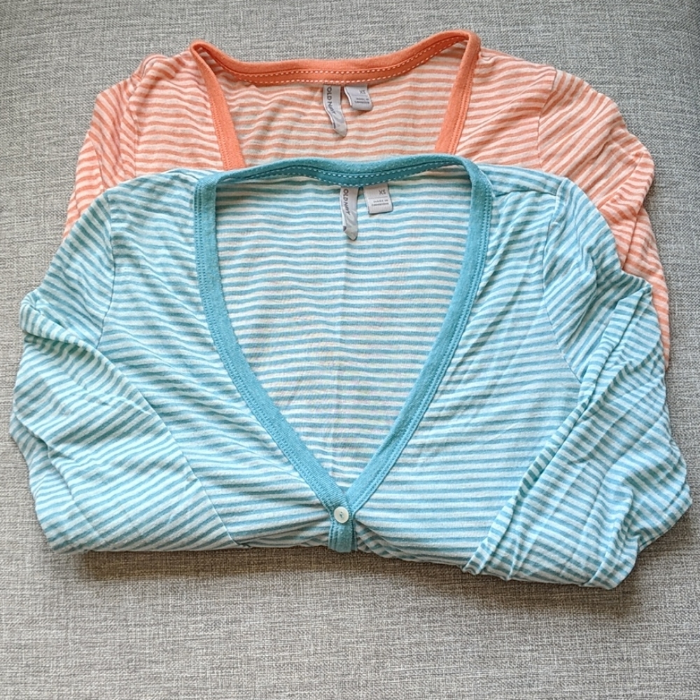 Women's Old Navy Striped Cardigan Bundle (2)
